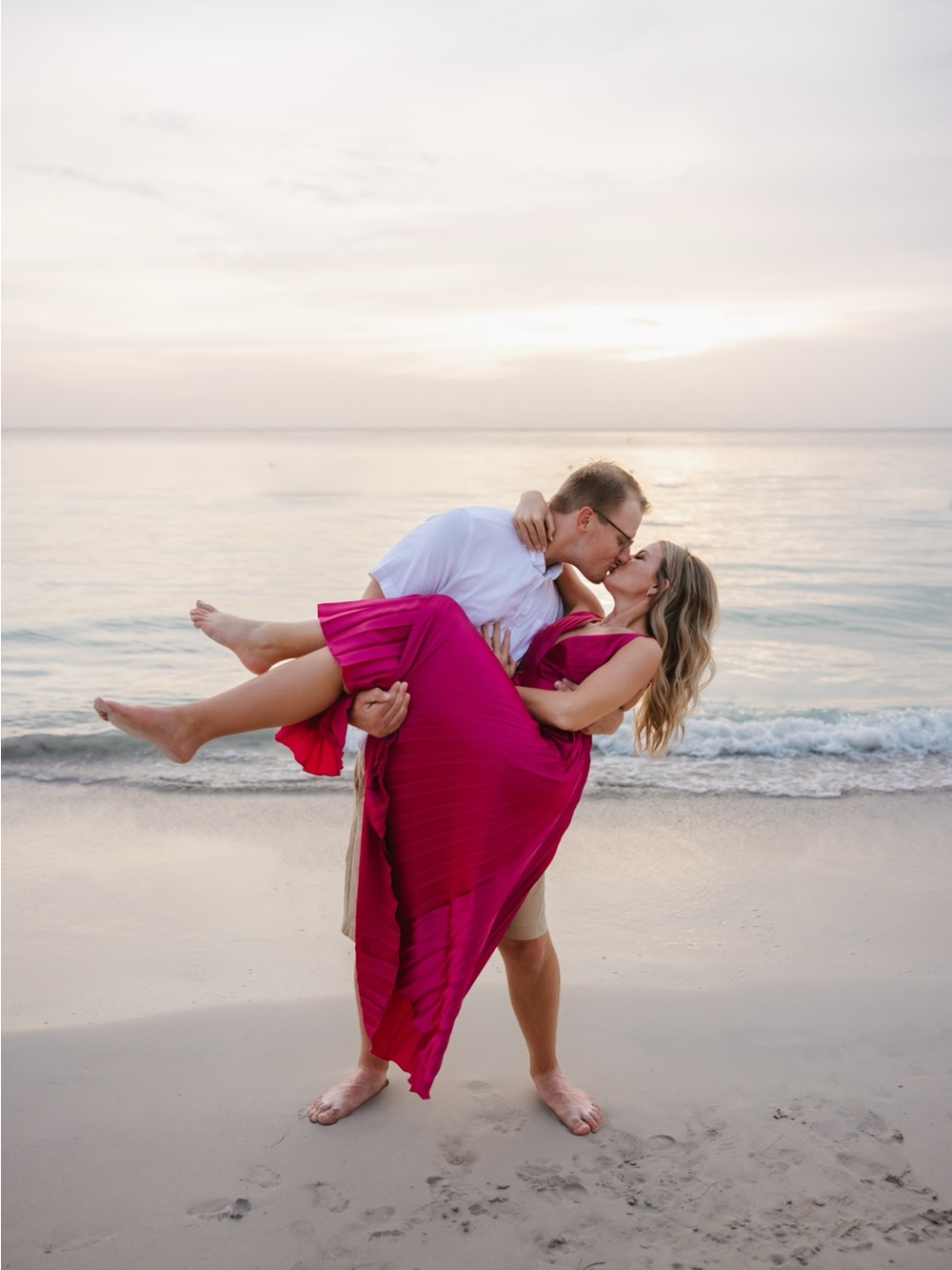 Abercrombie & Fitch Fuchsia Pleated Maxi Dress with Side Cutouts